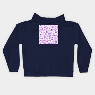 Purple Funky Fishes Kids Hoodie